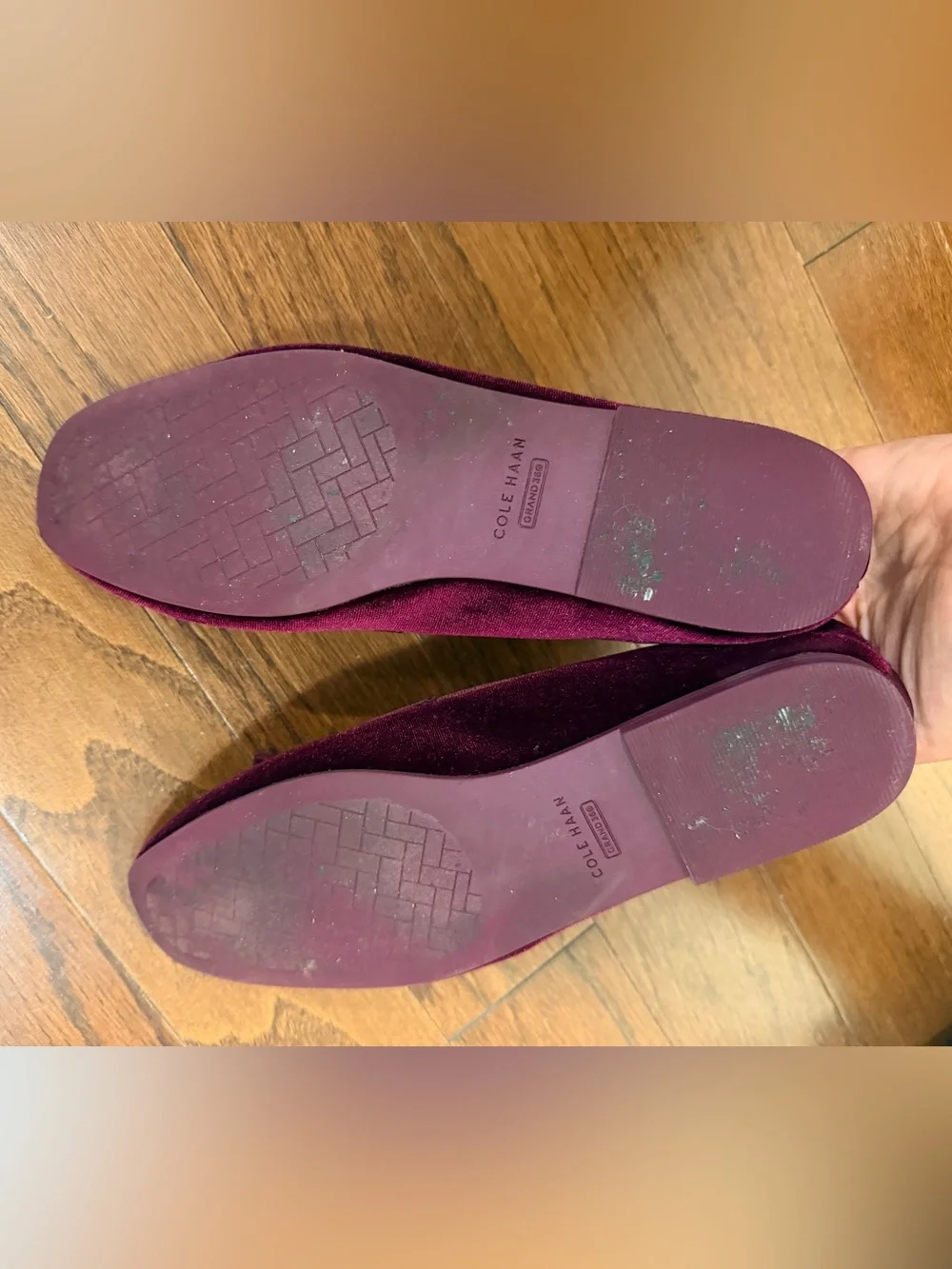 Sold out Cole Haan Women's Wine Velvet Ballet Flats with Bow